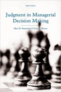 Judgement in managerial decision making