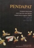 Pendapat (2) kumpulan tulisan pada rubrik opini majalah berita mingguan Tempo : Maret 1999 sampai dengan Desember 1999