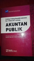 Undang-undang Republik Indonesia No. 5 Tahun 2011 tentang akuntan publik