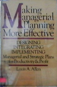 Making managerial planning more effective