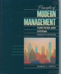 Principles of modern management : functions and systems