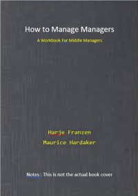 Image of How to manage managers : a workbook for middle managers