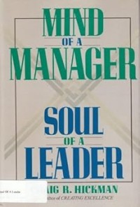Image of Mind of a manager soul of a leader
