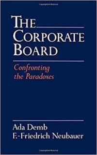 Image of The Corporate board : confronting the paradoxes
